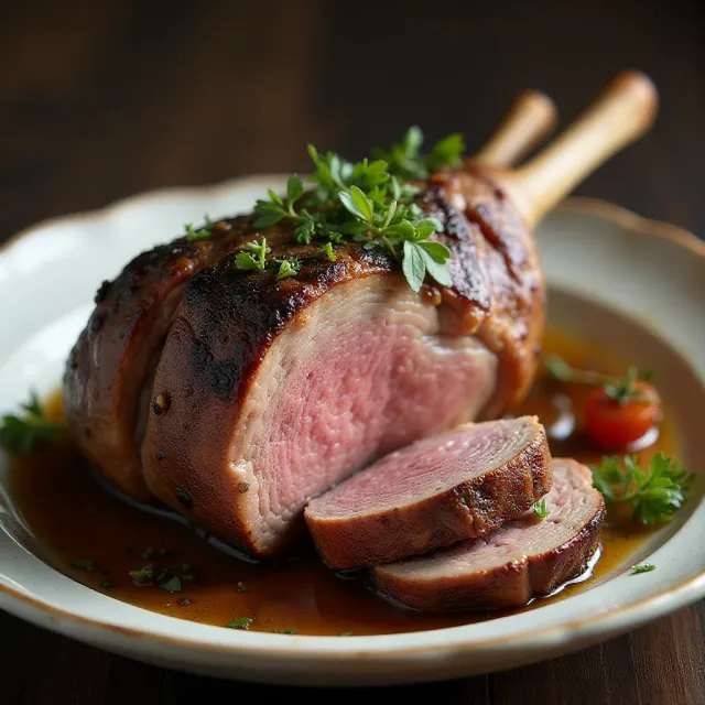 Roasted Butterflied Leg of Lamb