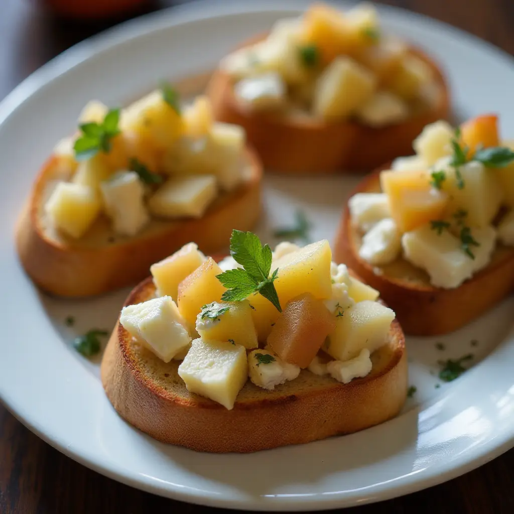 Apple Goat Cheese Bruschetta