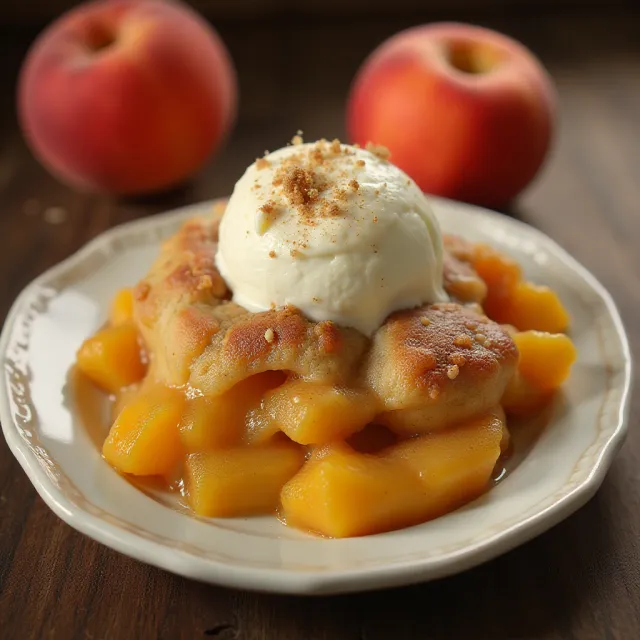 Easy Peach Cobbler with Canned Peaches