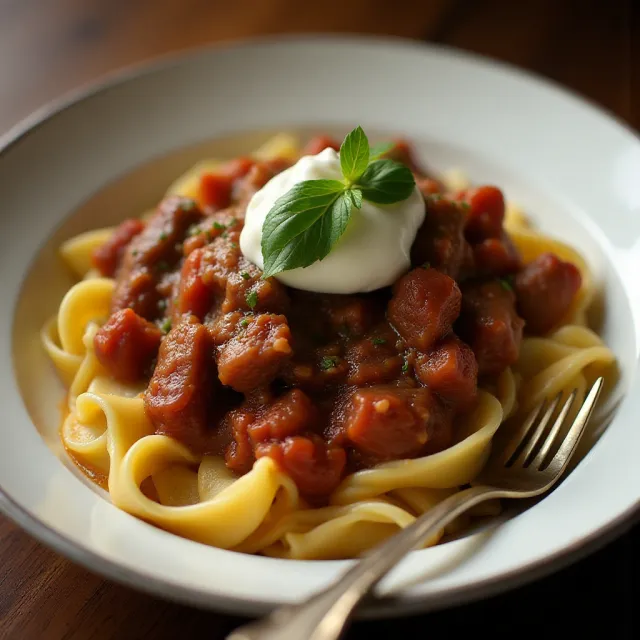 Burgundy Stroganoff