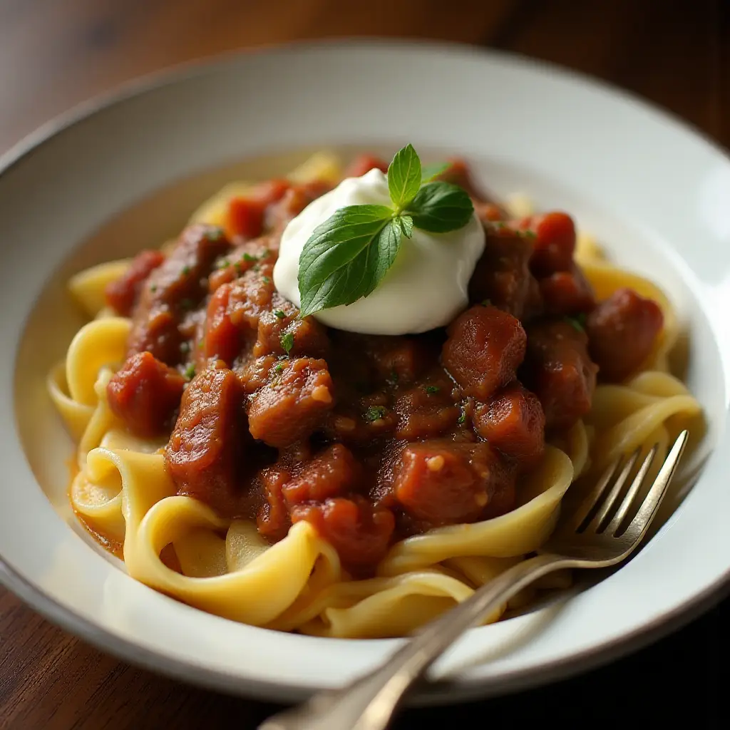 Burgundy Stroganoff