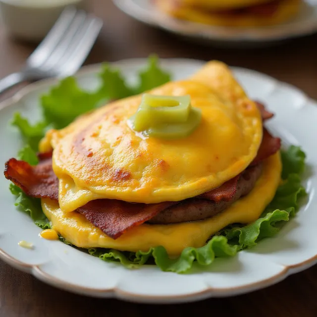 Bacon Cheeseburger Omelet