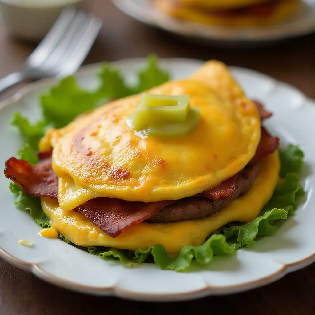 Bacon Cheeseburger Omelet