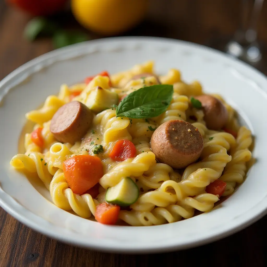 Cottage Cheese Sausage Pasta