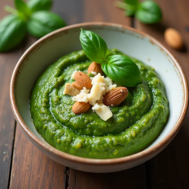 Easy Basil Pesto with Almonds