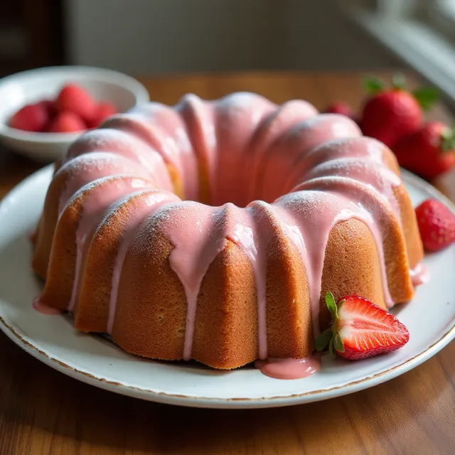 Strawberry Pound Cake