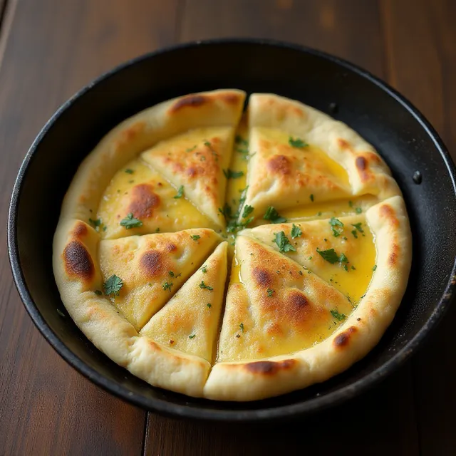 Fried Garlic Pita