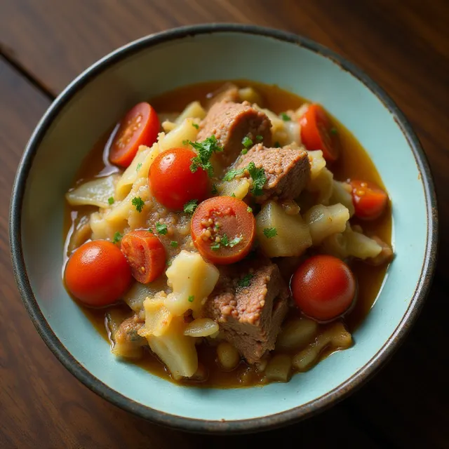 Filipino Corned Beef and Cabbage