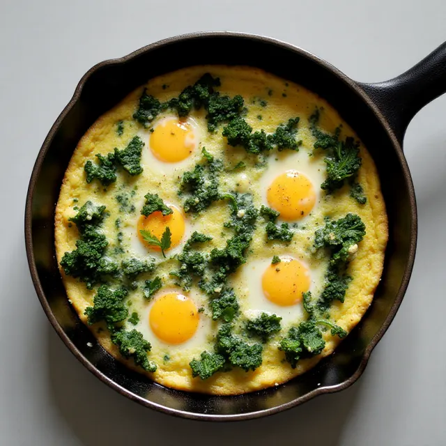 Kale and Fennel Frond Frittata