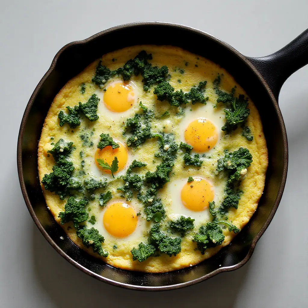 Kale and Fennel Frond Frittata