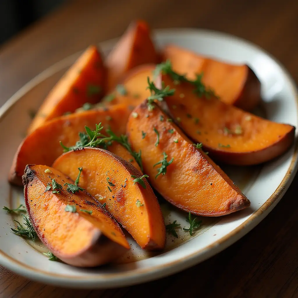 Roasted Sweet Potato Wedges