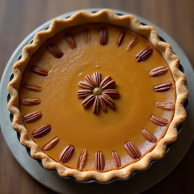 Pumpkin Tart with Pecan Crust