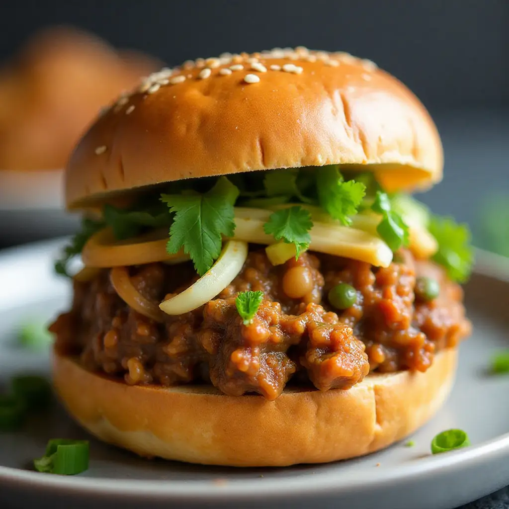 Asian-Inspired Pork and Mushroom Sloppy Joes