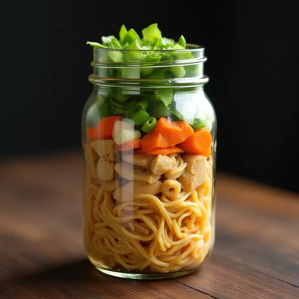 Mason Jar Instant Noodles