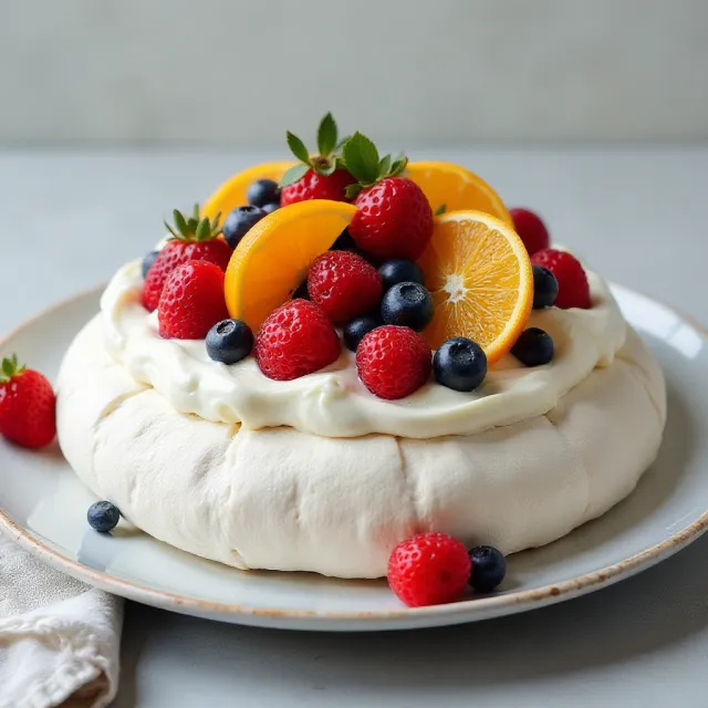 Orange-Berry Pavlova