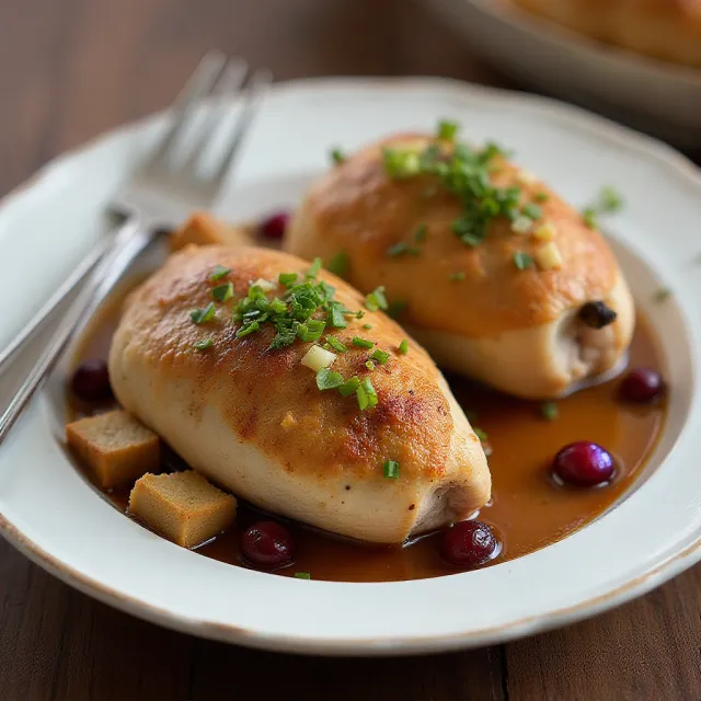 Cranberry Stuffed Game Hens