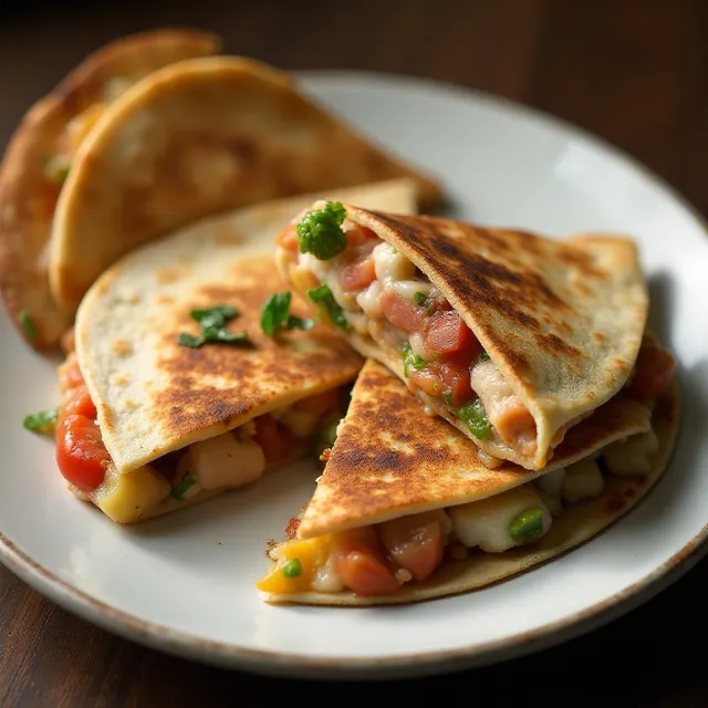 Cherry Wood-Smoked Chicken Breast Quesadillas with Pico de Gallo