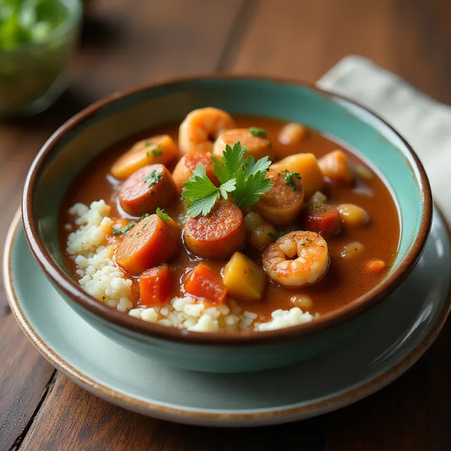 Healthier Slow Cooker Gumbo