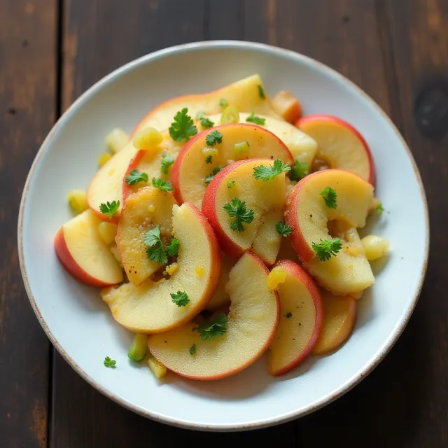 Vegan Raw Sunchoke Salad with Apples