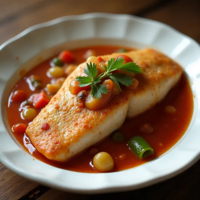 Baked Fish with Creole Sauce