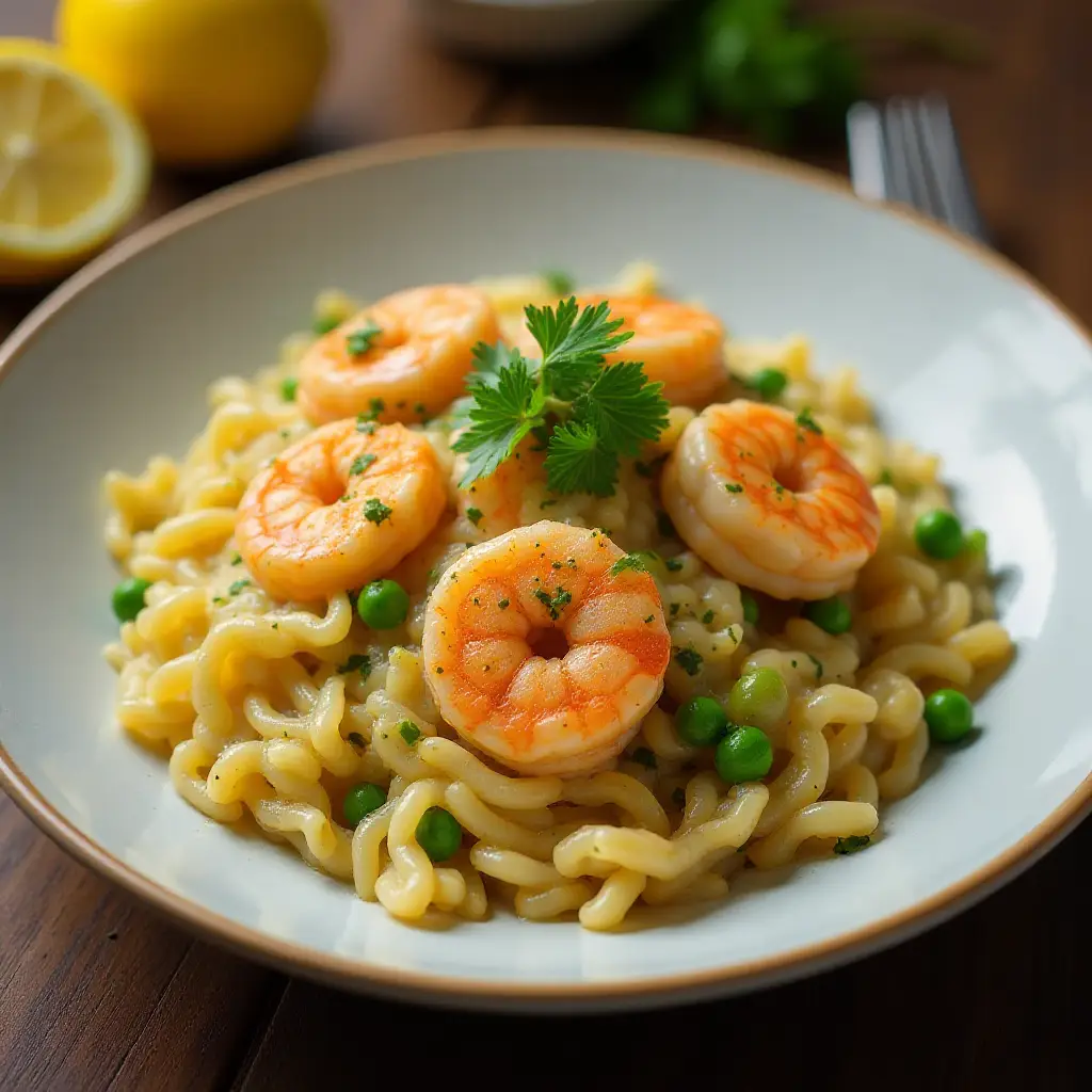 Shrimp Scampi with Orzo