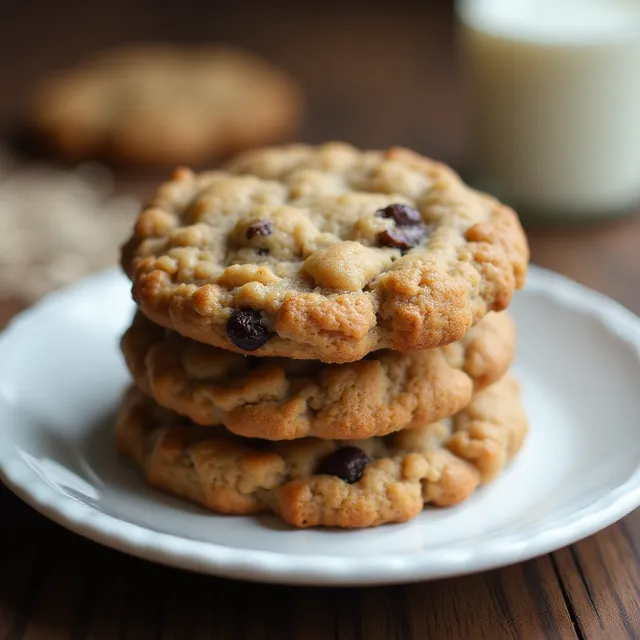Thin and Crispy Oatmeal Raisin Cookies