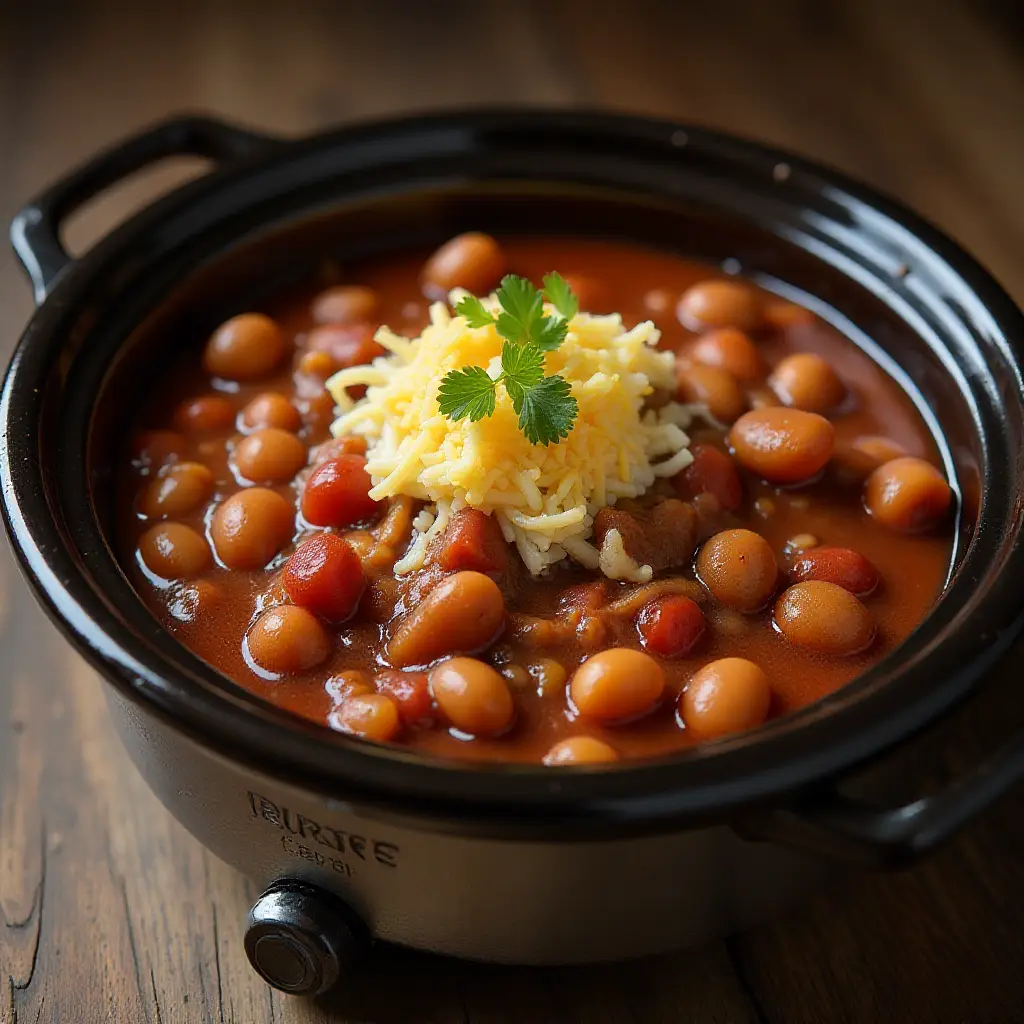 Slow Cooker Cowboy Beans