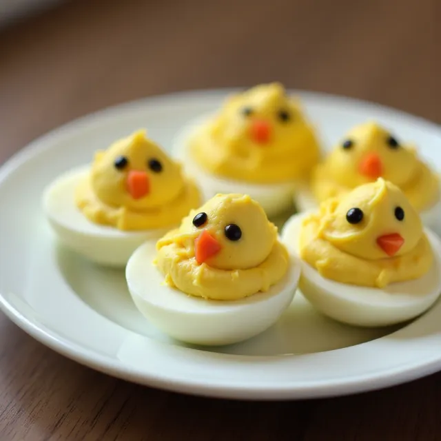 Easter Chick Deviled Eggs