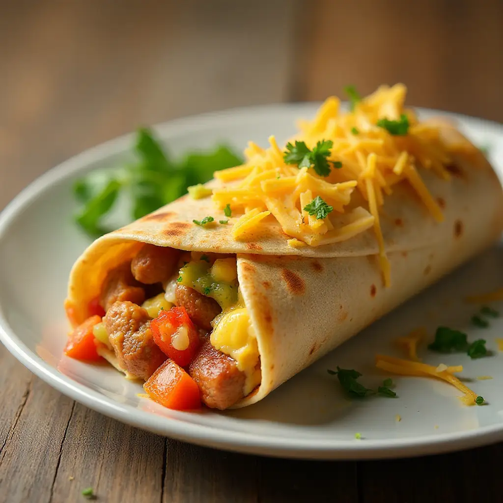 Sausage and Pepper Sunrise Burrito