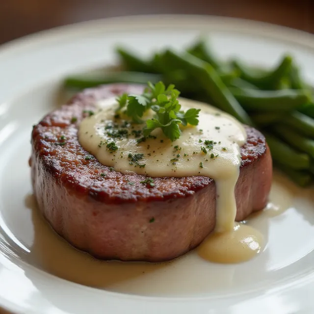 Filet Mignon with Bacon Cream Sauce