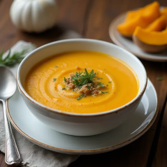 Vegan Butternut Squash Soup with Almond Milk