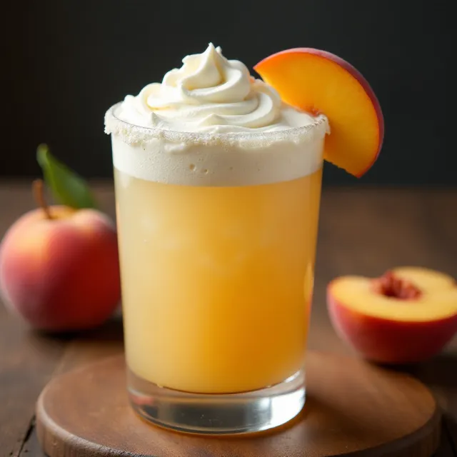 Fresh Peaches and Cream Cocktail