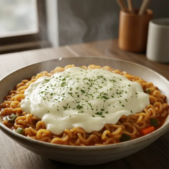 간단한 치즈 라면