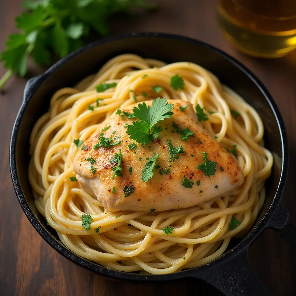 Chicken Scampi Pasta