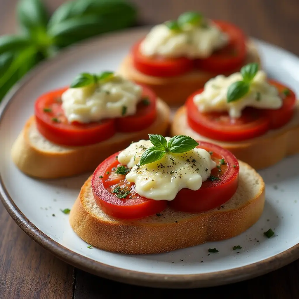 Healthier Double Tomato Bruschetta