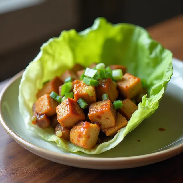Vegan Lettuce Wraps with Tofu