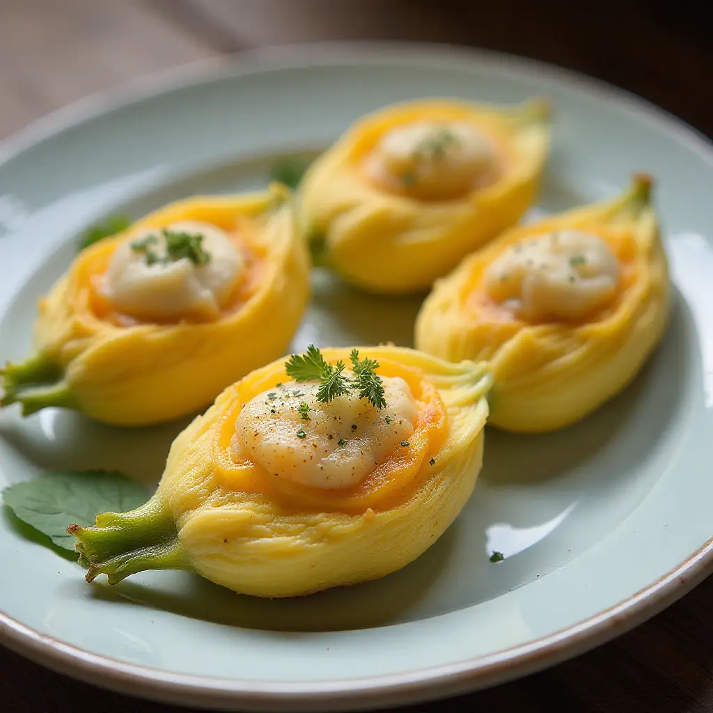 Gluten-Free Stuffed Zucchini Blossoms (Fior di Zucca Ripieni)