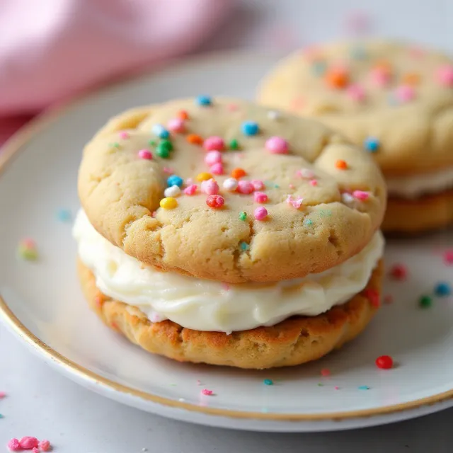 Funfetti Cheesecake Sandwich Cookies