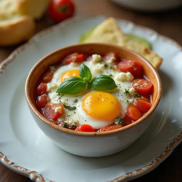 Baked Feta Eggs