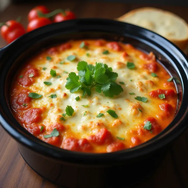 Hot Roasted Red Pepper and Artichoke Dip