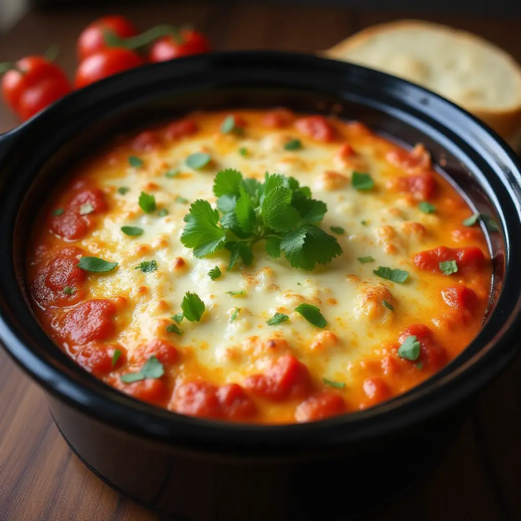 Hot Roasted Red Pepper and Artichoke Dip