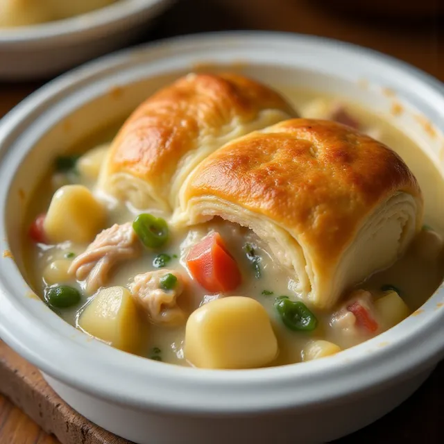 Chicken Pot Pie with Crescent Rolls