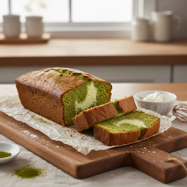 抹茶與奶油乳酪磅蛋糕