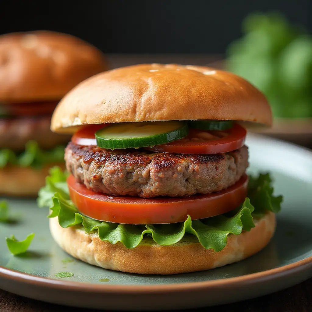 Greek Lamb Feta Burgers With Cucumber Sauce