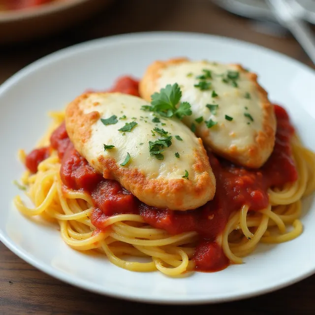 Spaghetti Squash Chicken Parm