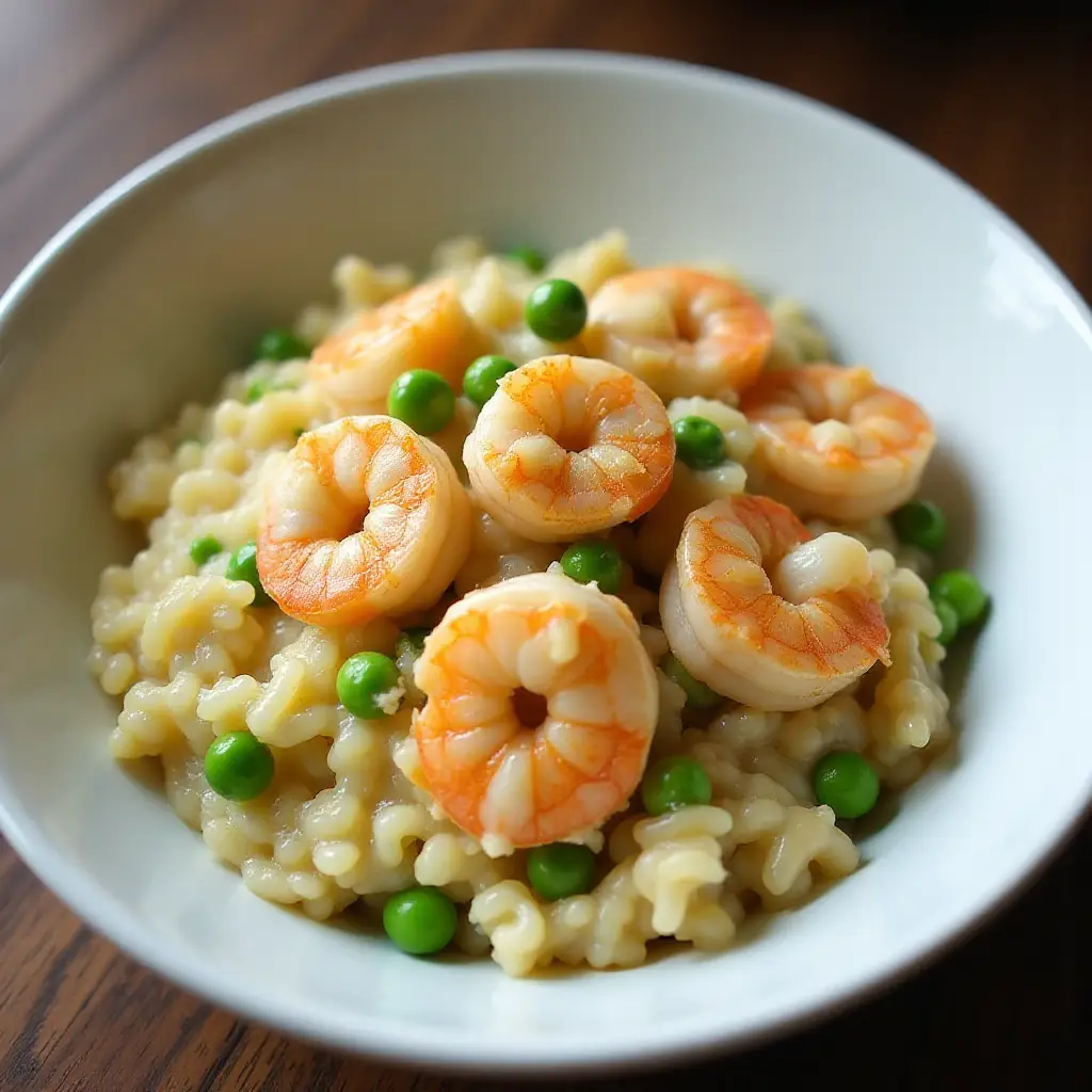 Instant Pot Shrimp Risotto with Peas