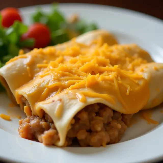 Creamy Cheddar Beef Enchiladas