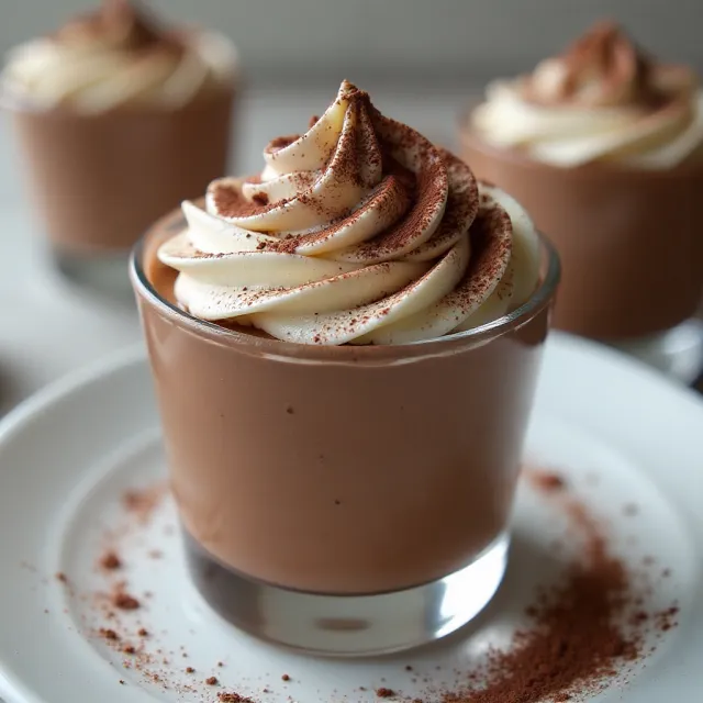 Chocolate Mousse with Cocoa Powder