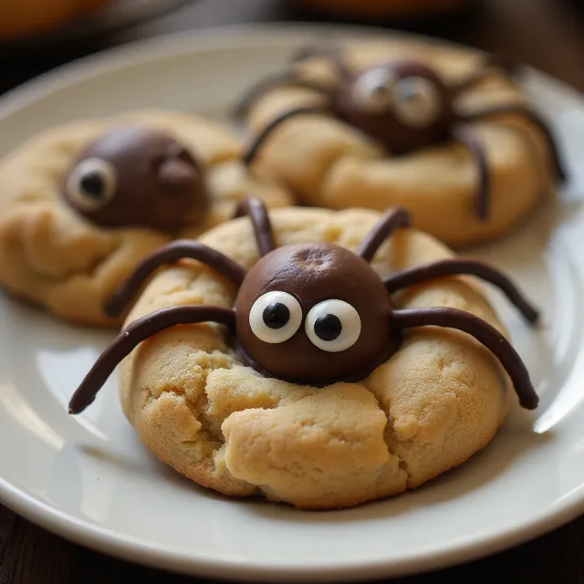 Peanut Butter Spider Cookies