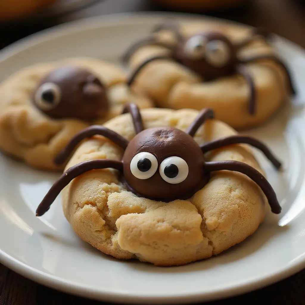 Peanut Butter Spider Cookies